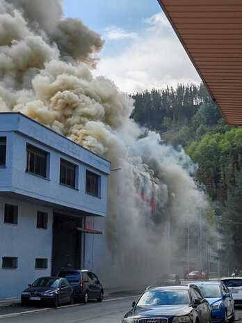 Incendio en la empresa Gurelan de Azkoitia.