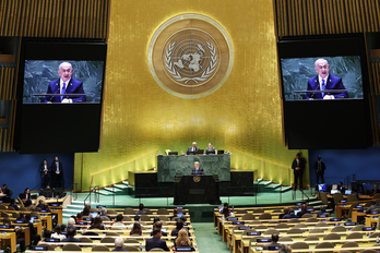 Discurso del primer ministro israelí, Benjamin Netanyahu, ante la ONU