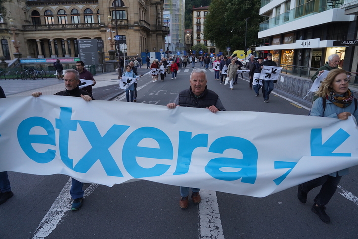 Donostian egin zen manifestazioaren irudia.