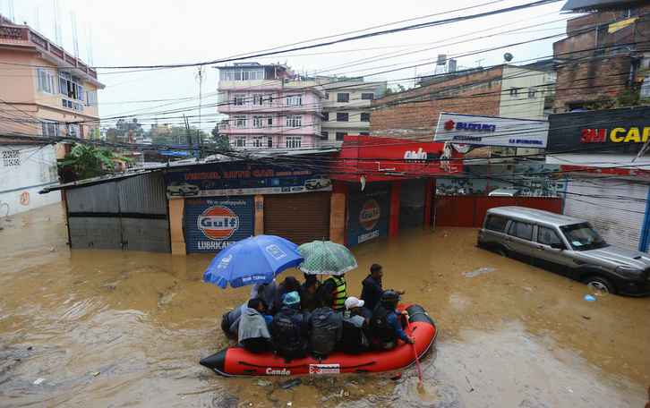 Nepal está sufriendo el mayor episodio de lluvias en cincuenta años.