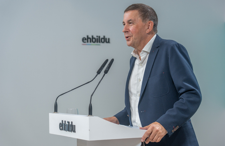 Arnaldo Otegi, EH Bilduren koordinatzaile nagusia, artxiboko irudi batean. 