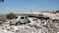 Una vivienda destruida en los bombardeos israelíes contra Líbano.