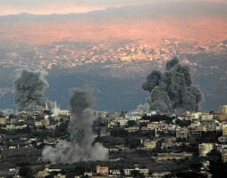 Bombardeos sobre el sur de Líbano anticipaban la invasión.