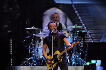 Bruce Springsteen, en un su último concierto en Donostia, en 2016. 