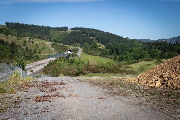 Obras del TAV en el tramo Abadiño-Arrasate.