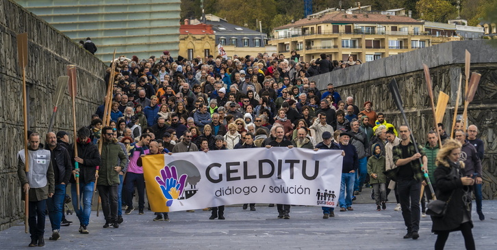 Imagen de archivo de una mobilización llamada por GuraSOS en Donostia.