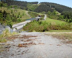 Obras del TAV en Abadiño.