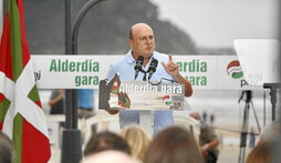 Andoni Ortuzar, en el acto de inicio de curso celebrado por el PNV el pasado 30 de agsto en Zarautz.