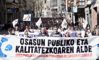 Imagen de archivo de una manifestación convocada en Bilbo por OPA Herri Plataformak.