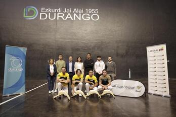 Gaur aurkeztu dute Durangon jokatuko den Jai-Alai Leaguearen Final Fourra.