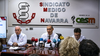 Comparecencia anterior del Sindicato Médico en Iruñea.