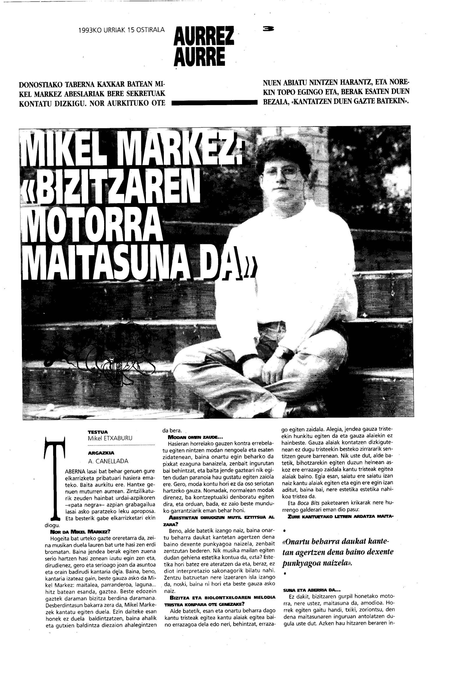 Mikel Markez. (Andoni Canellada)