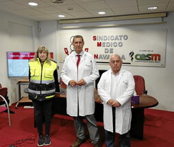 Rueda de prensa del Sindicato Médico de Navarra.