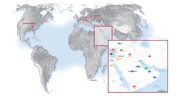 Implicaciones geopolíticas del 7-O en un mapamundi.