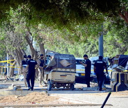 Escenario del atentado del BLA en Karachi.