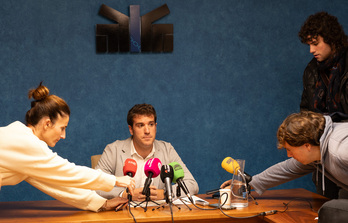 Xabier Alcuaz, en su rueda de prensa de balance de su primer año al frente de la FNMC.