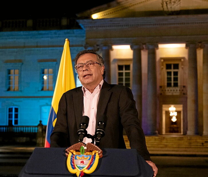 Alocución del presidente Gustavo Petro, el martes en Casa de Nariño.