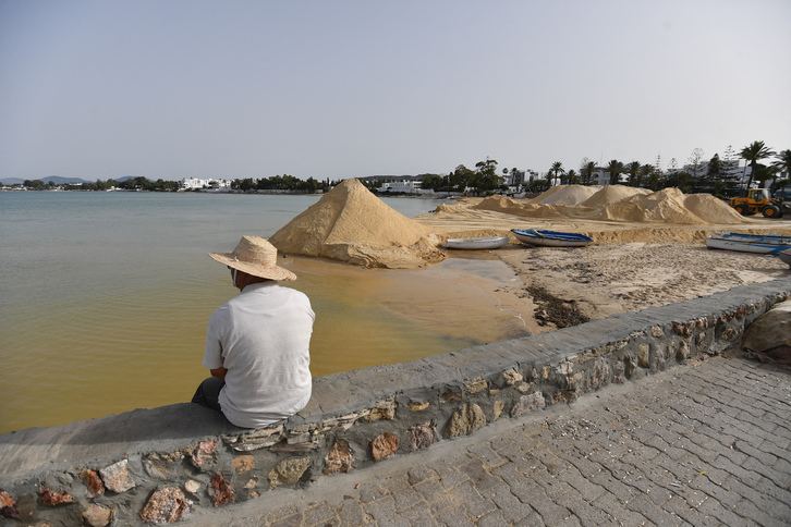 La playa de Hammamet está especialmente amenazada.