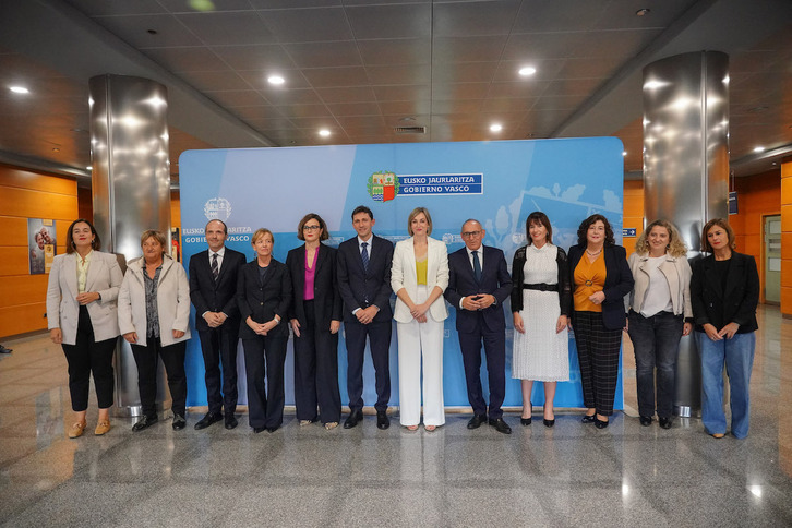 Reunión del Consejo Vasco de Finanzas, este martes en Gasteiz.