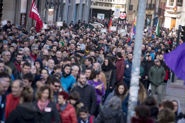 Manifestación principal de la huelga en la que se produjeron los hechos.