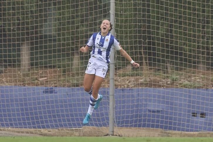 Amaiur celebra un gol.