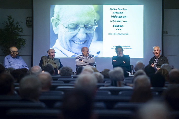 Homenaje tributado a Sánchez Erauskin el año pasado en Gasteiz.