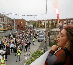 La manifestación a su paso por Dalia.