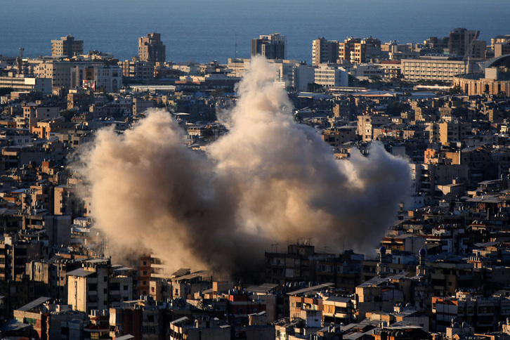 Bombardeo de Israel sobre Beirut.