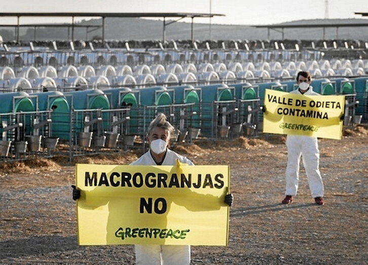 Imagen de la acción de protesta de 2021.