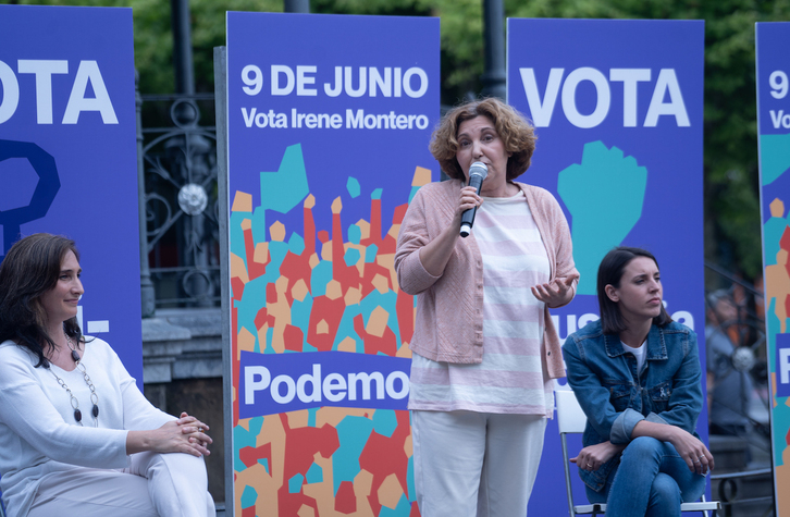 Pilar Garrido durante la última campaña electoral.