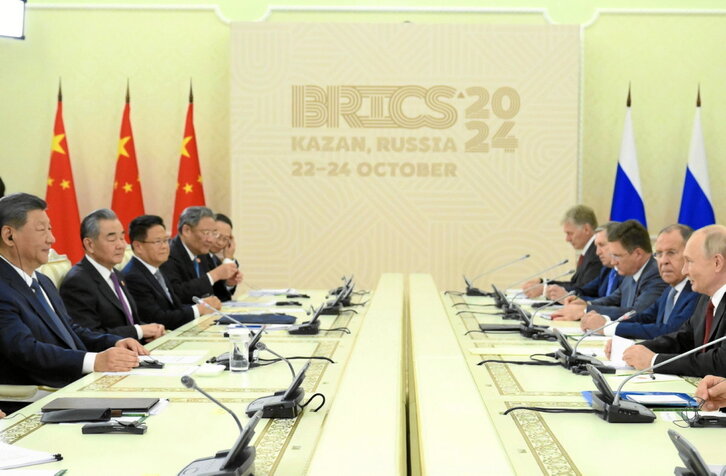 Inició ayer en la ciudad rusa de Kazan de la cumbre de los BRICS con Putin como anfitrión.