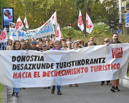 Iazko urrian Donostian eginiko manifestazioa.