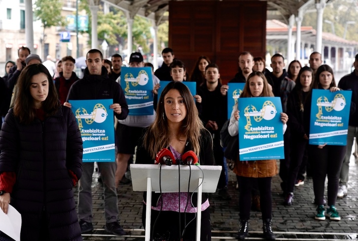 Comparecencia para dar a conocer la convocatoria de manifestación.