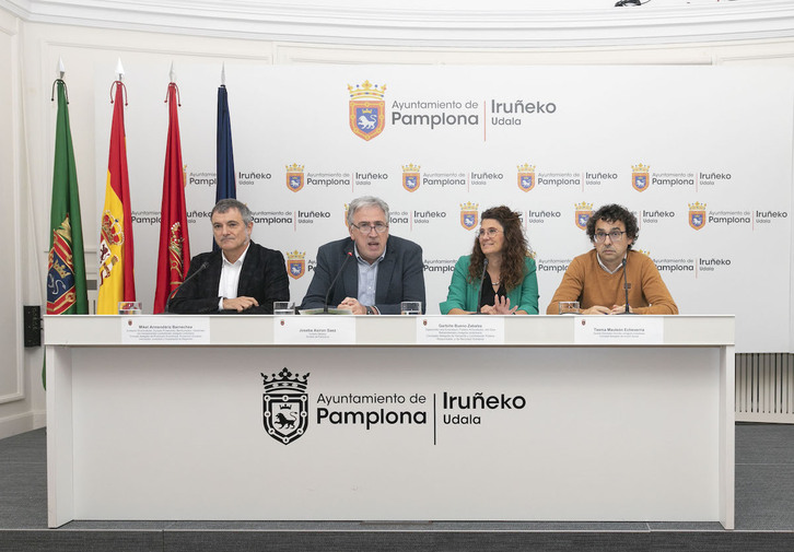 Presentación del anterproyecto de presupuestos de Iruñea para 2025.