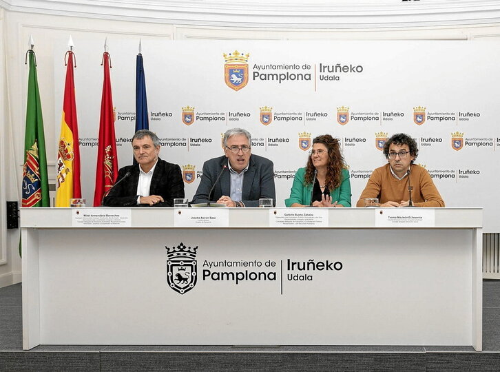 Presentación del anterproyecto de presupuestos de Iruñea para 2025.