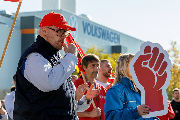 Trabajadores de la planta de Zwickau se han movilizado tras recibir las malas noticias.