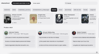 Character.AI es un chatbot que permite hablar con cualquier personaje famoso a partir de sus recreaciones.