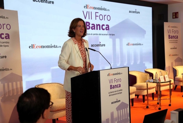 Alejandra Kindelán, presidenta de la patronal bancaria AEB.