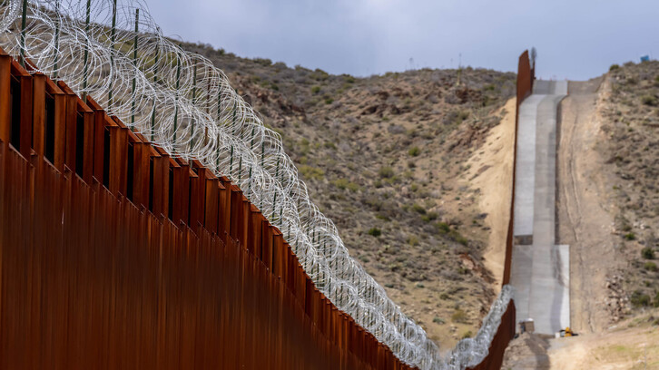 Vista del muro fronterizo entre México y EEUU.