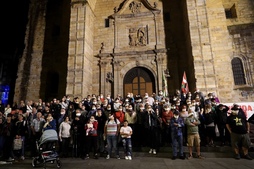 Concentración antifascista en Atxuri en apoyo a los encausados.