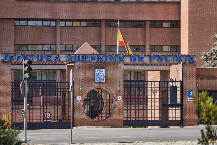 Fachada de la Jefatura Superior de Policía española en Madrid.