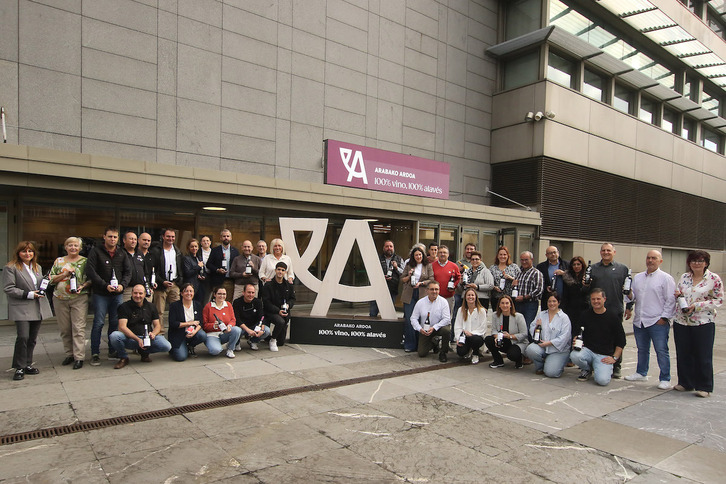 Presentación en Bilbo de la marca colectiva ‘A’ para identificar los vinos elaborados en Araba.