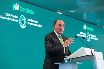 El presidente de Iberdrola, en la entrega de los premios a proveedores en Bilbo.