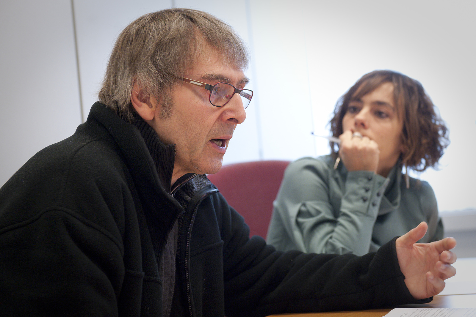 Didier Rouget, Amaia Izko abokatuarekin batera, 2012ko irudi batean. (Gari GARAIALDE/FOKU)