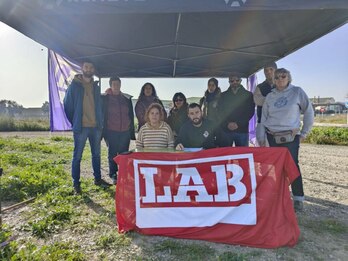 Comparecencia de los miembros de LAB en Cadreita.