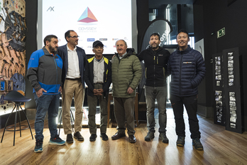 Alex Txikon ha presentado su próxima expedición en el Mendietxe Museoa de Azpeitia.