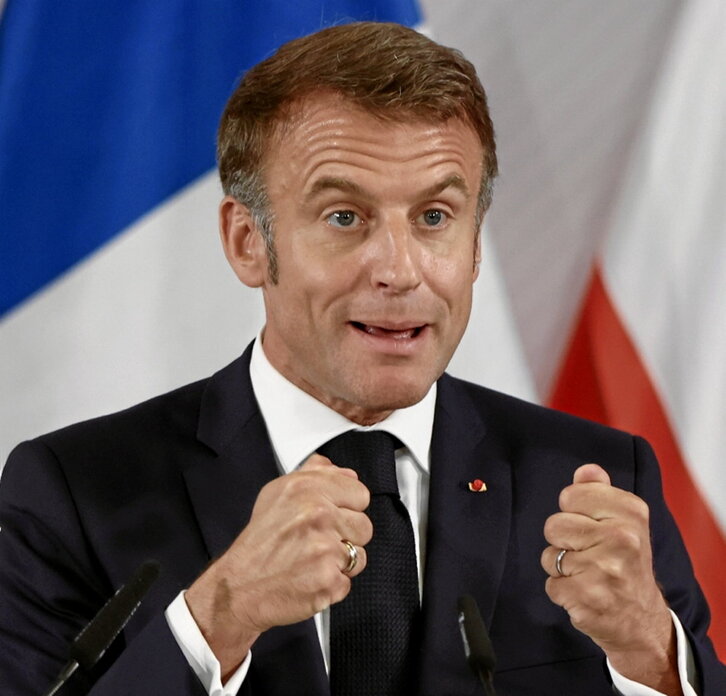 Macron, artxiboko irudi batean.