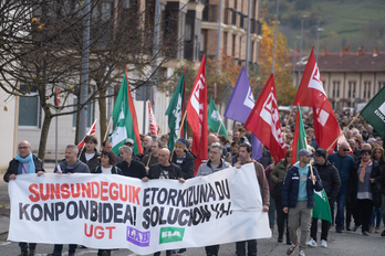 Movilización convocada por los trabajadores en Altsasu el pasado 10 de noviembre.