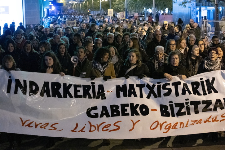 Imagen de archivo de una manifestación contra la violencia machista.