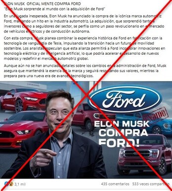 La «fake new» vincula esta vez al multimillonario aliado de Trump con la potente industria automovilística estadounidense.